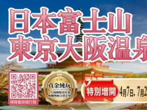 日本富士山东京大阪温泉6日